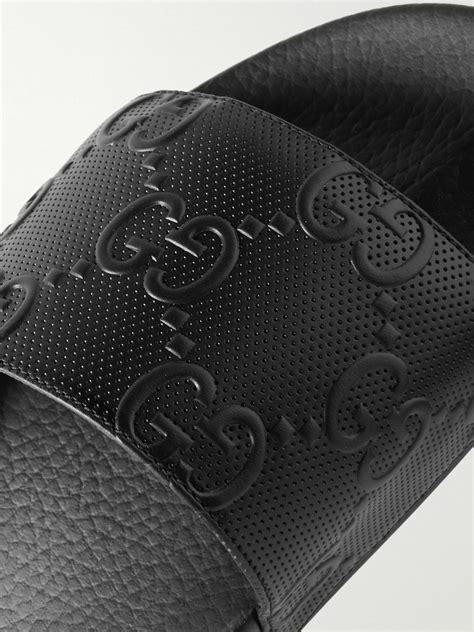 gucci pursuit logo-embossed slides dh gate|Wholesale Cheap Designer Slides & Gucci Slides .